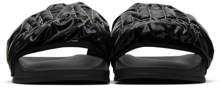 Marni Black Puffed Slide Sandals