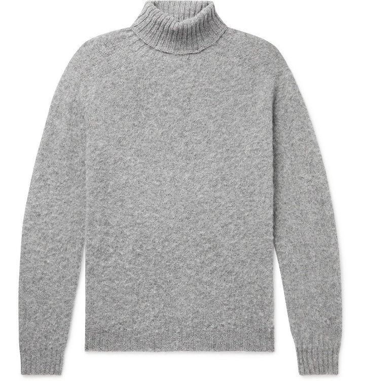 Photo: Howlin' - Sylvester Slim-Fit Mélange Wool Rollneck Sweater - Gray