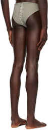 Ludovic de Saint Sernin Khaki Signature Swim Briefs