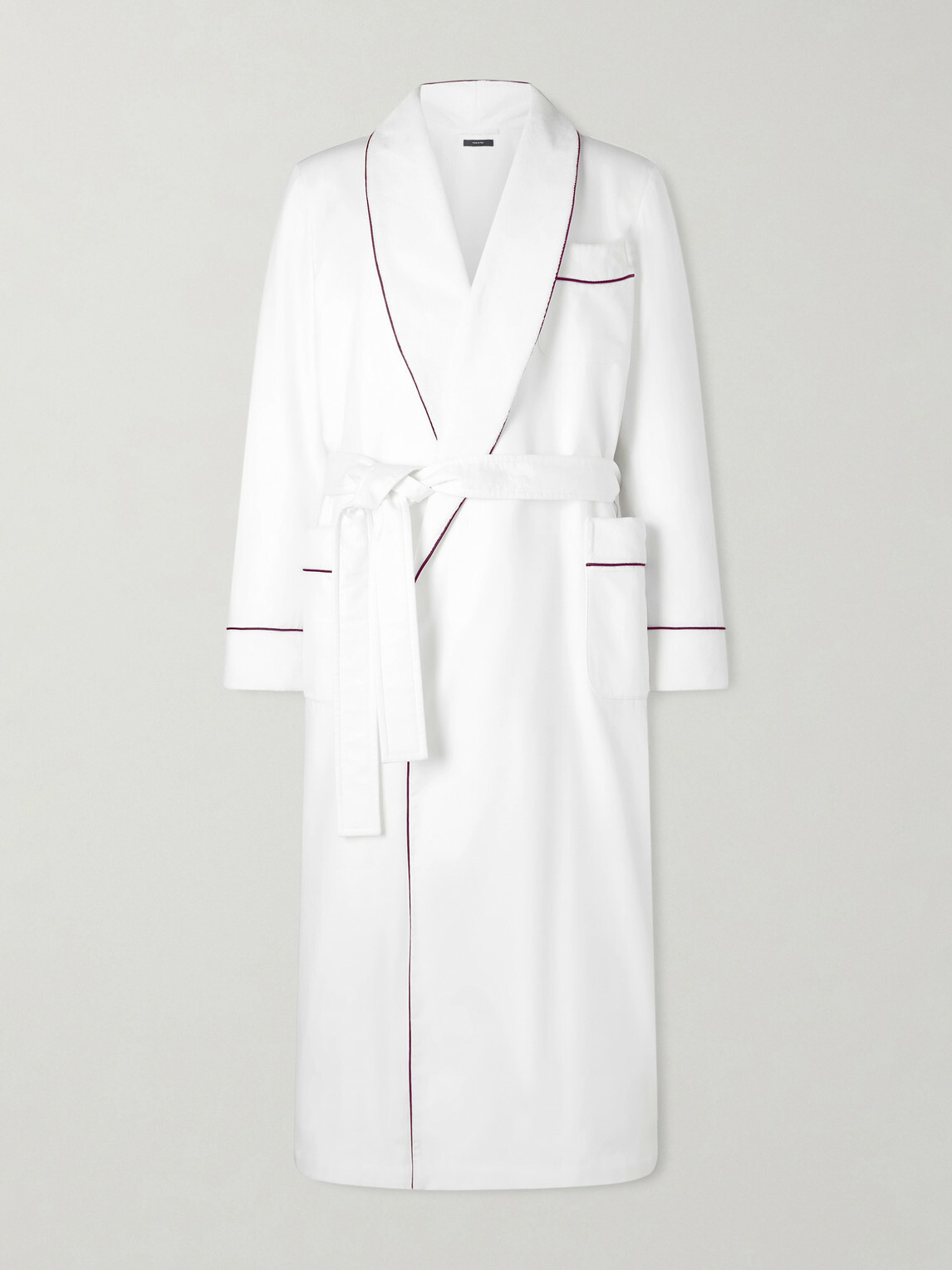 TOM FORD - Piped Silk Robe - White