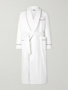 TOM FORD - Piped Silk Robe - White