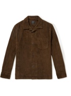 Bellerose - Goney Camp-Collar Cotton-Corduroy Shirt - Brown