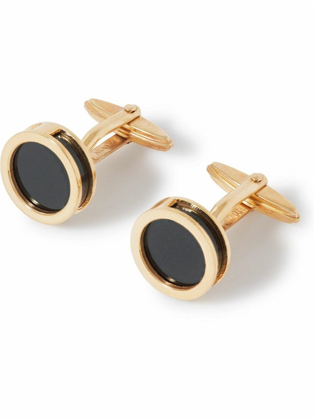 Photo: Lanvin - Convertible Gold-Plated, Mother-of-Pearl and Onyx Cufflinks