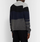 Off-White - Logo-Intarsia Virgin Wool Sweater - Gray