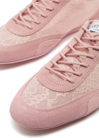 Jimmy Choo Sunny Panelled Lace Sneakers Pink
