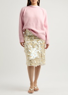 Rohe Paillette-embellished Midi Skirt Cream