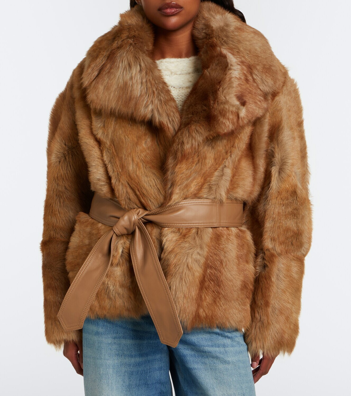 Zimmermann Valiant belted shearling jacket