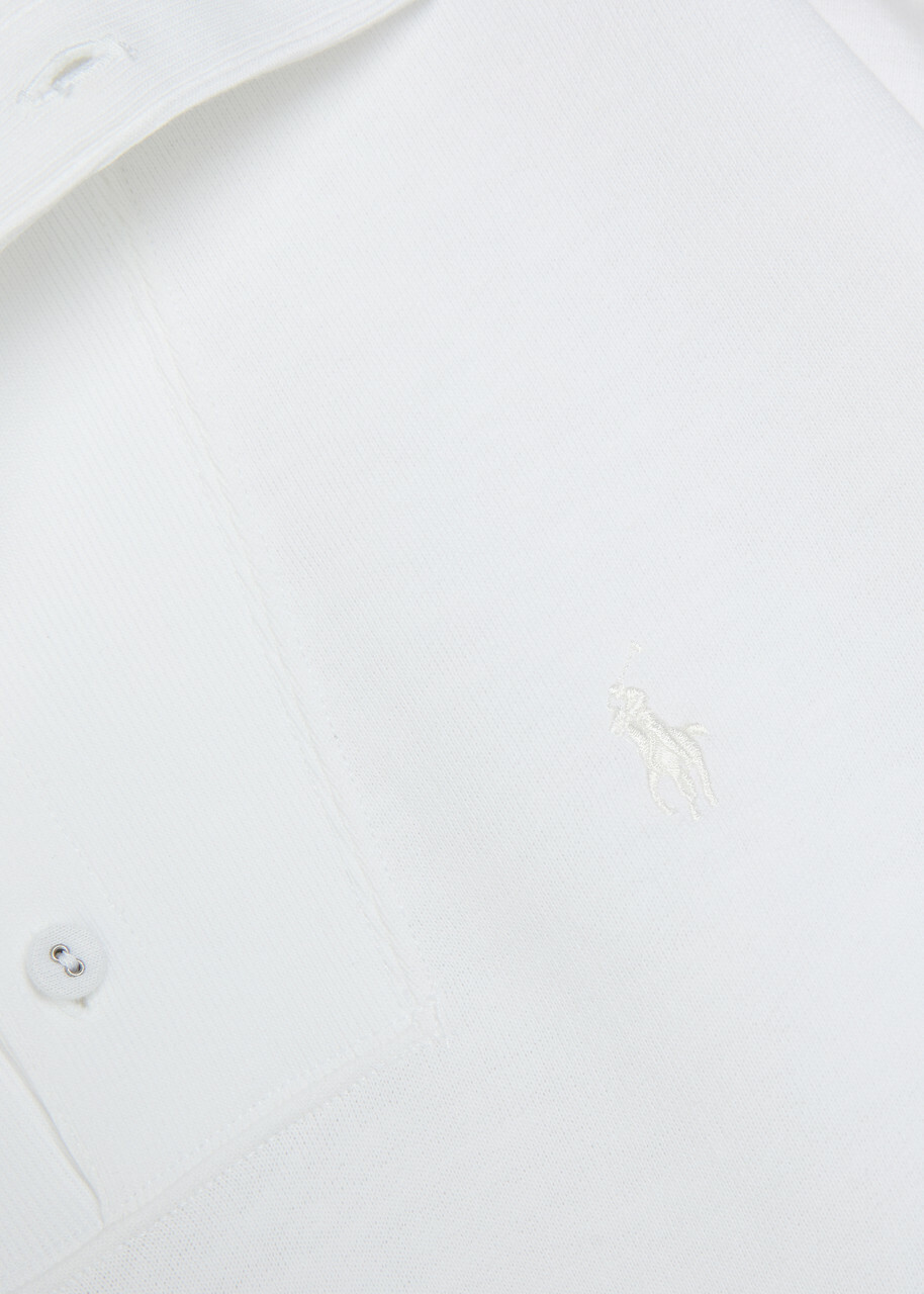 Polo Ralph Lauren Embroidered Cotton-blend Polo Sweatshirt White
