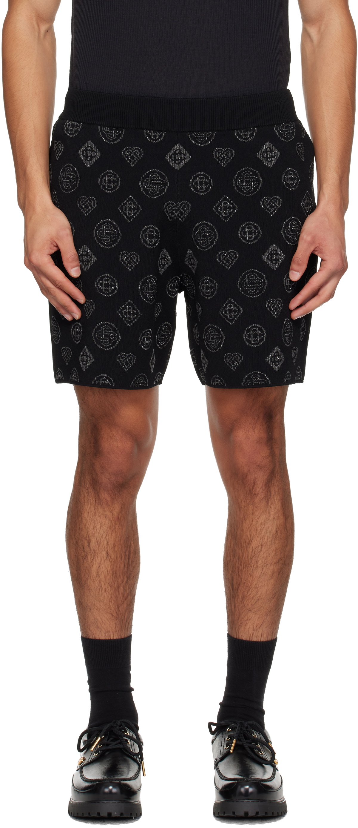 Casablanca Black City Jacquard Shorts
