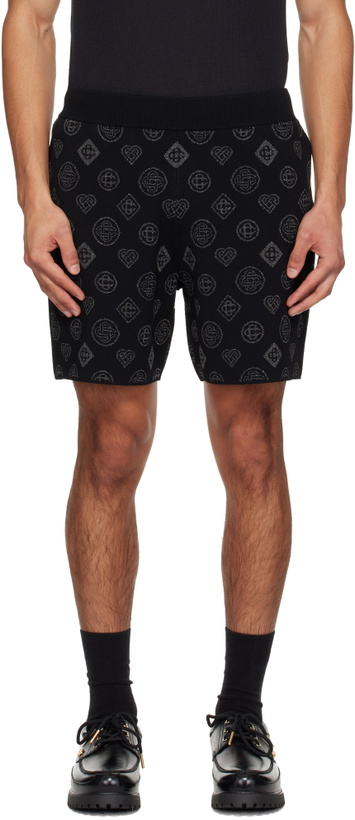 Photo: Casablanca Black City Jacquard Shorts