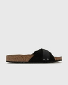 Birkenstock Oita Nubuck Leather/Suede Black Womens Sandals & Slide