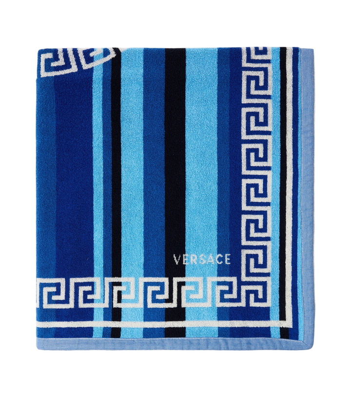 Photo: Versace Home Striped cotton terry towel