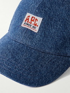 A.P.C. - Charlie Logo-Appliquéd Denim Baseball Cap - Blue