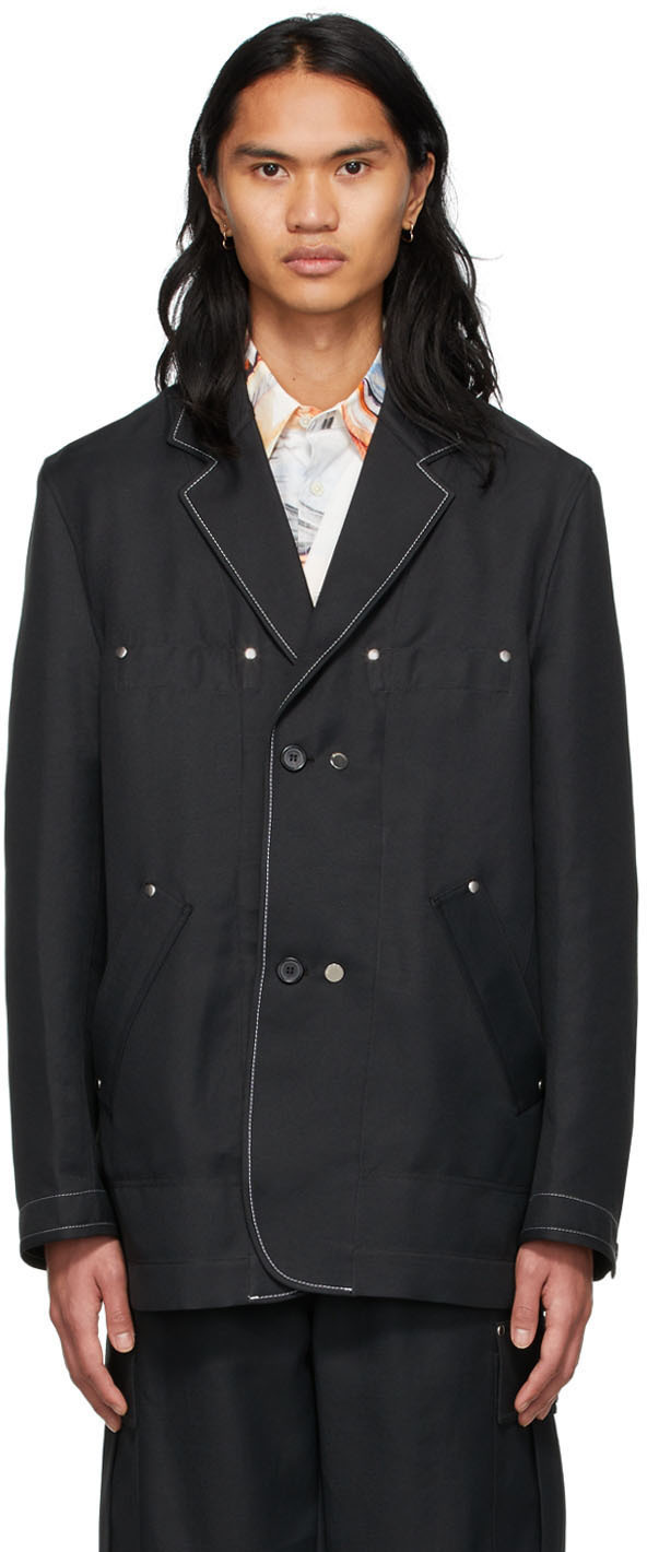 JW Anderson Black Reversible Workwear Blazer JW Anderson