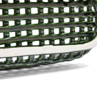 ferm LIVING Ceramic Basket - Oval in Emerald Green 