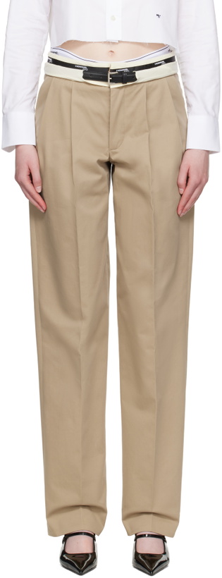 Photo: HommeGirls Khaki Big Belt Trousers