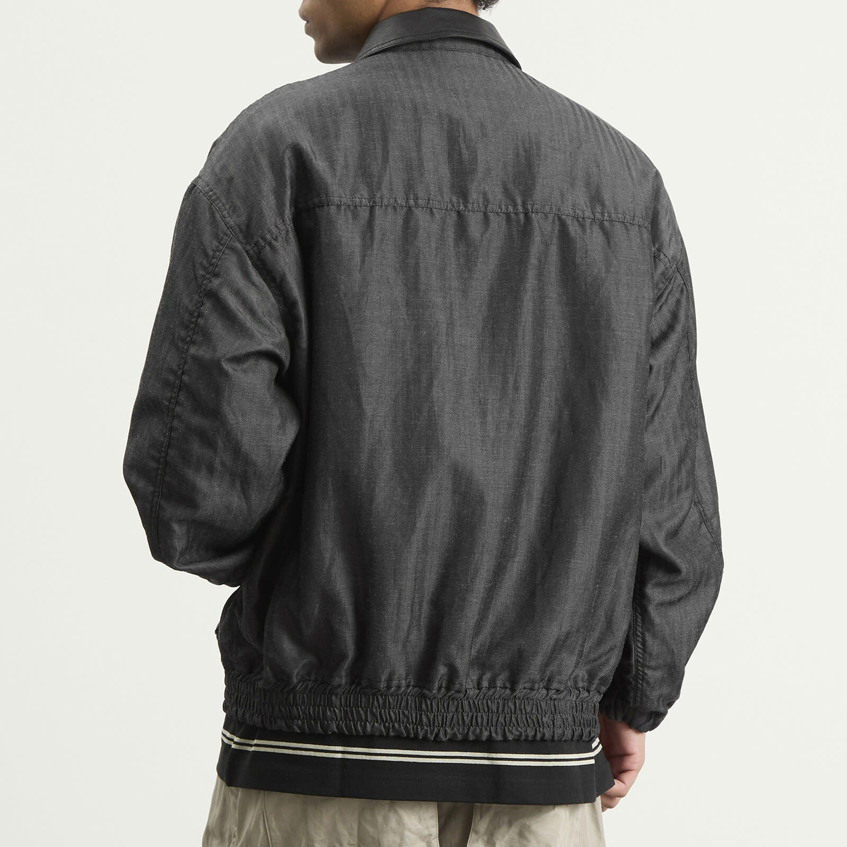 Comme des Garçons Homme Men's Wool Blend Bomber Jacket in Black