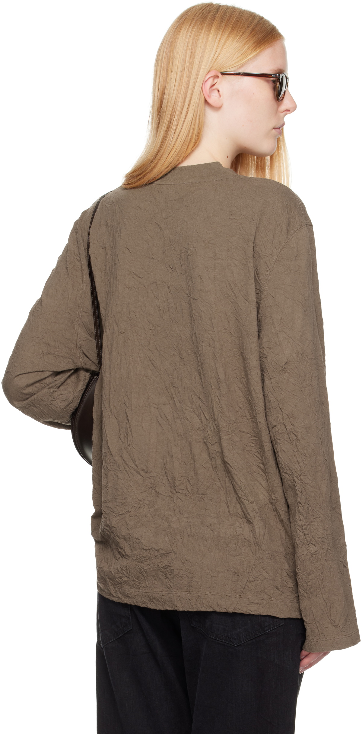 OUR LEGACY Khaki Big Long Sleeve T-shirt Our Legacy
