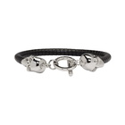 Alexander McQueen Black T-Bar Skull Bracelet