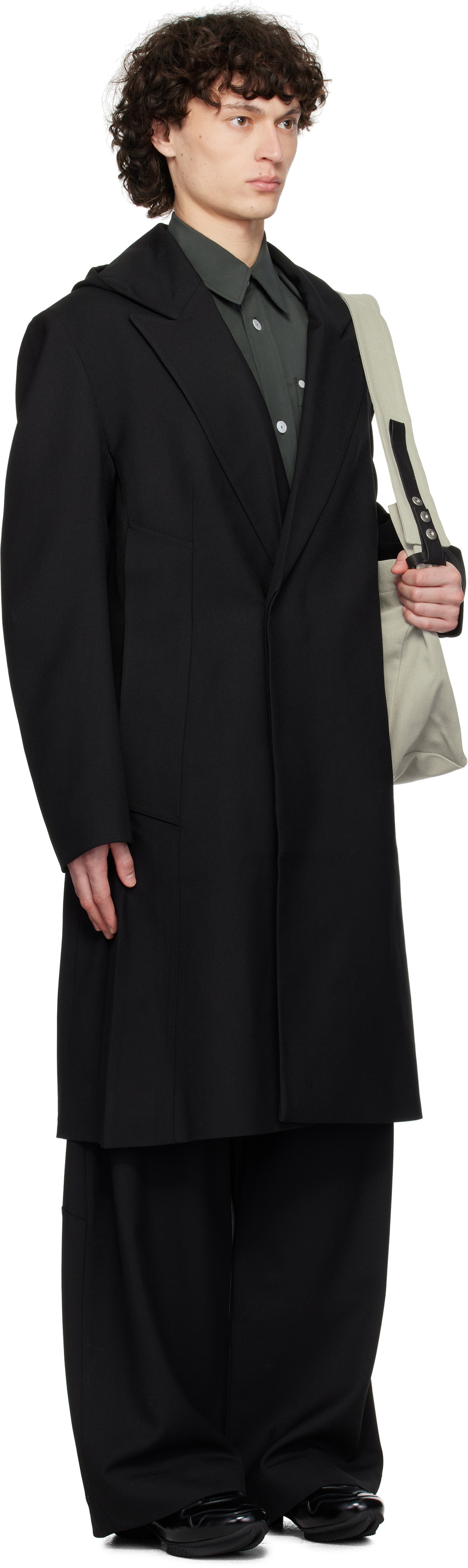 pet-tree-kor Black Gesture Hood Coat