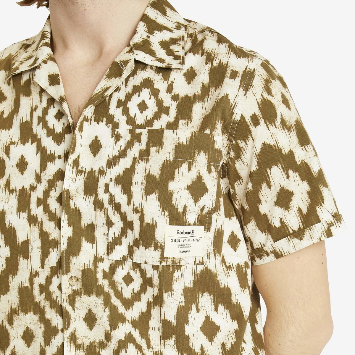 Barbour Men's Homelane Relaxed Vacation Shirt in Light Sage
