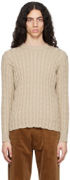 AURALEE Beige Big Sweater