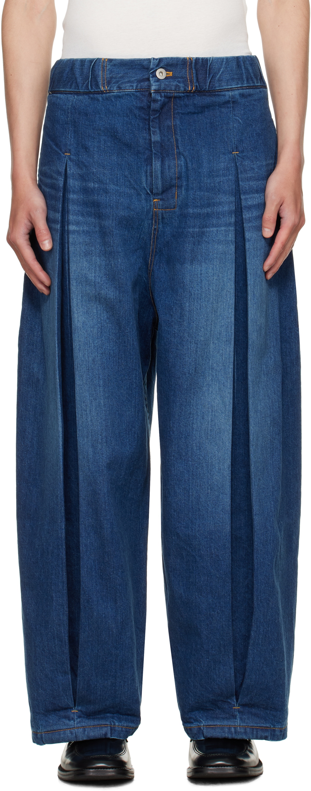 SAGE NATION Blue Box Pleat Jeans SAGE NATION