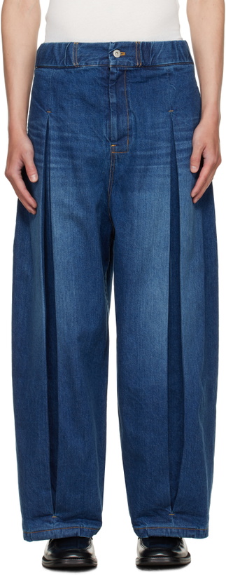 Photo: SAGE NATION Blue Box Pleat Jeans