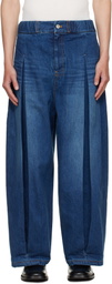 SAGE NATION Blue Box Pleat Jeans