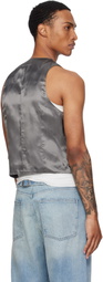 MM6 Maison Margiela Gray Satin Vest