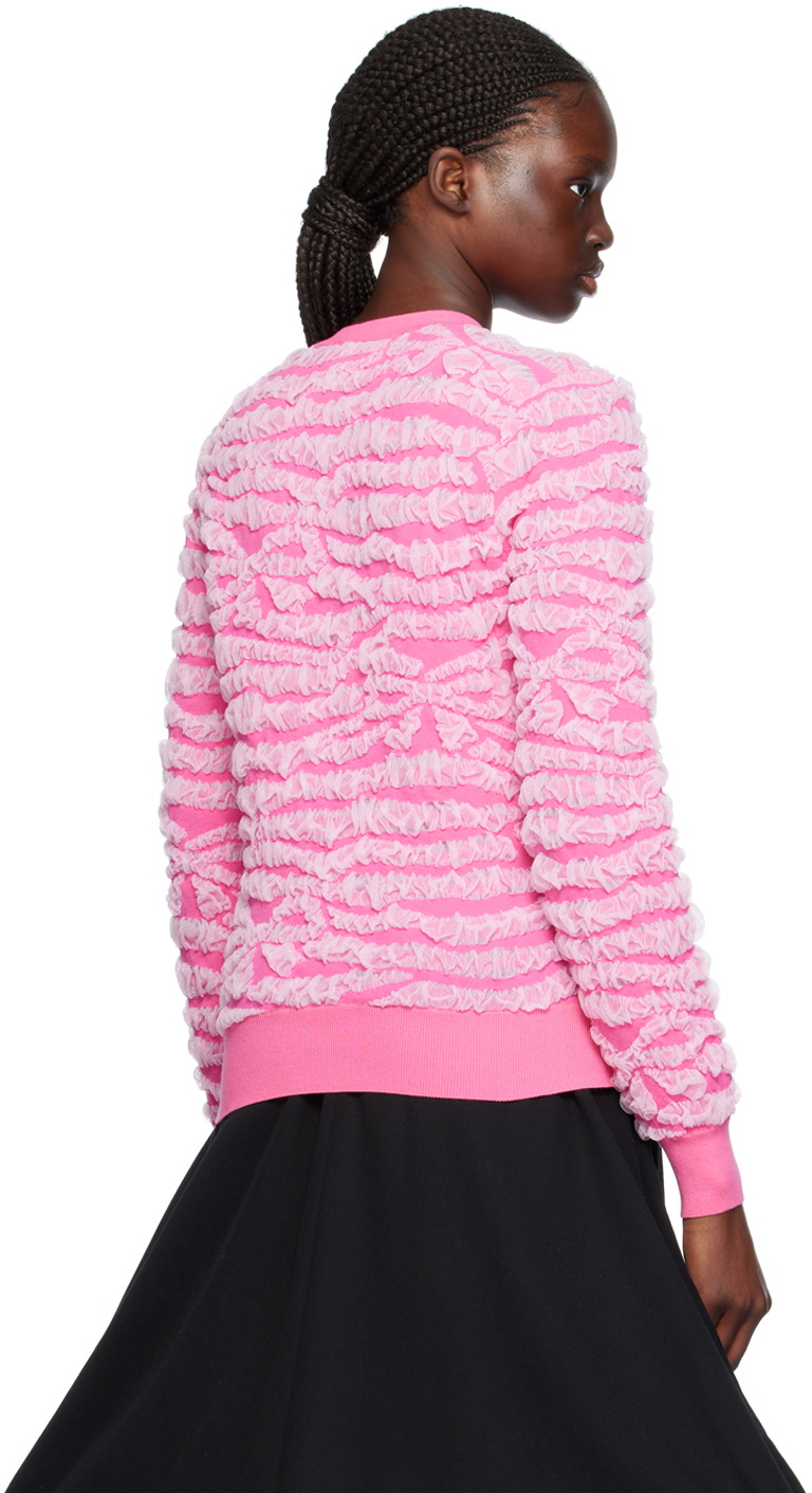 Comme des Garçons Girl Pink Ruched Cardigan Comme des Garcons Girl