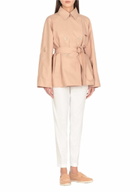 Fay Short Cotton And Linen Trench Coat