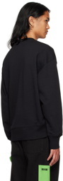 MSGM Black Zip-Up Down Jacket