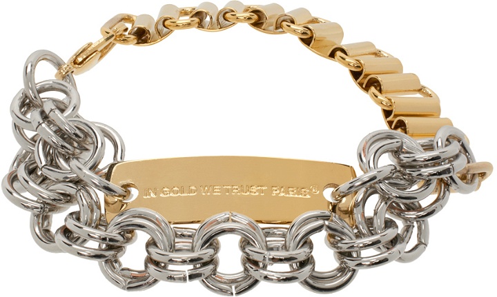 Photo: IN GOLD WE TRUST PARIS Gold & Silver Multi Chains Bracelet