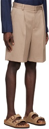 Another Aspect Brown Wool Shorts