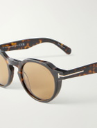 TOM FORD - Thomas-02 Round-Frame Tortoiseshell Acetate Sunglasses - Tortoiseshell