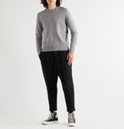 AMI - Tapered Cropped Pleated Cotton-Twill Trousers - Black