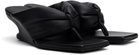 Rick Owens Black Hollywood Thong Cantilever 45 Heeled Sandals