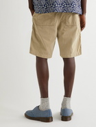 Universal Works - Fatigue Wide-Leg Cotton-Corduroy Shorts - Neutrals