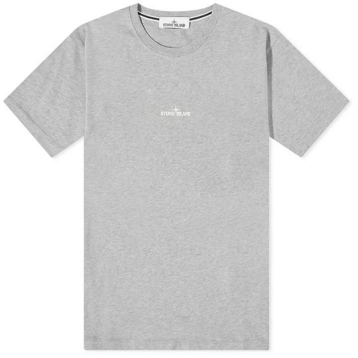 Photo: Stone Island Men's Institutional One Graphic T-Shirt in Grey Marl