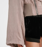 Rick Owens Scarf Flight chenille bomber jacket