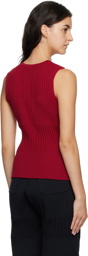 CFCL Red Fluted Tank Top