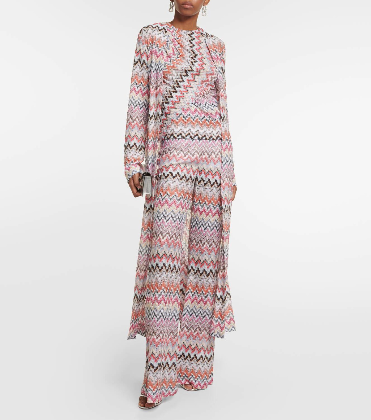 Missoni Zig Zag metallic knit cardigan