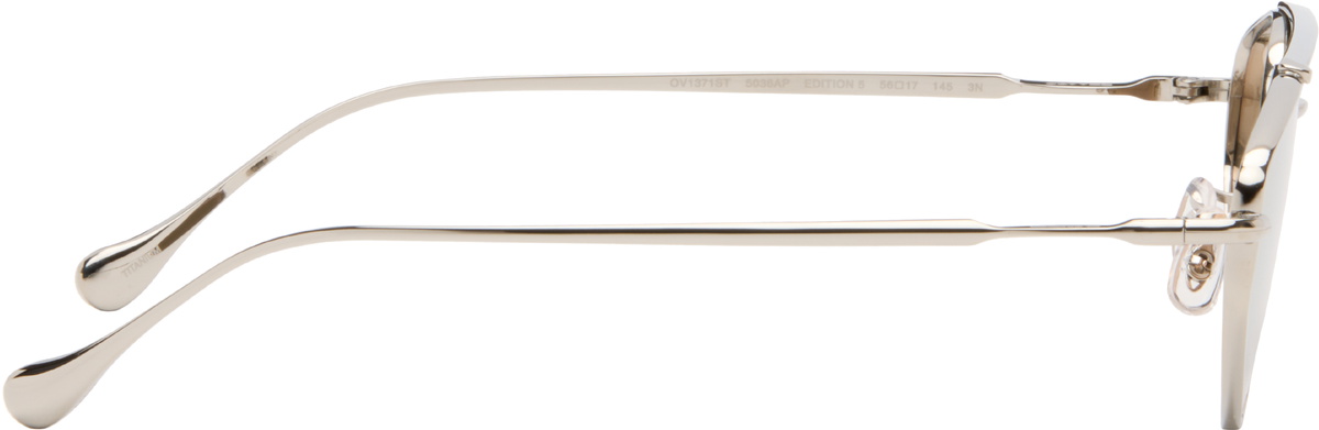 Jil Sander Silver Oliver Peoples 'Edition 5' Aviator Sunglasses