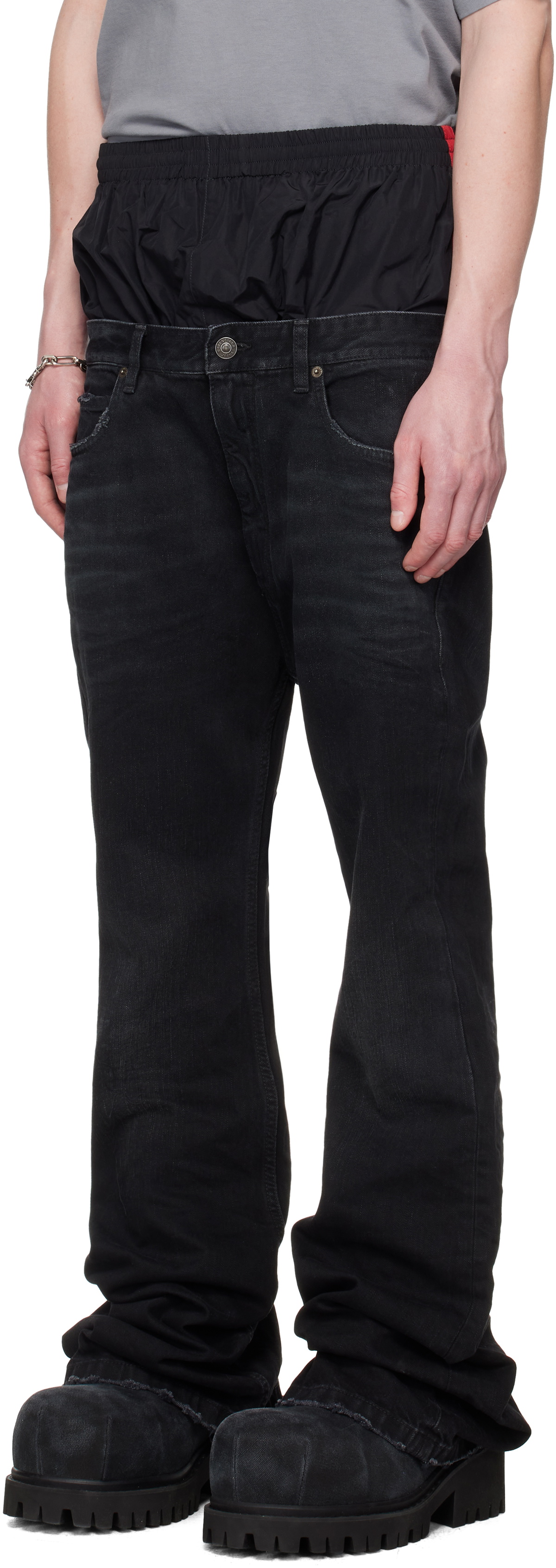 Balenciaga Black Layered Jeans Balenciaga