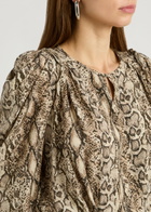 Isabel Marant Zarga Python-print Stretch-silk Blouse Multi Print