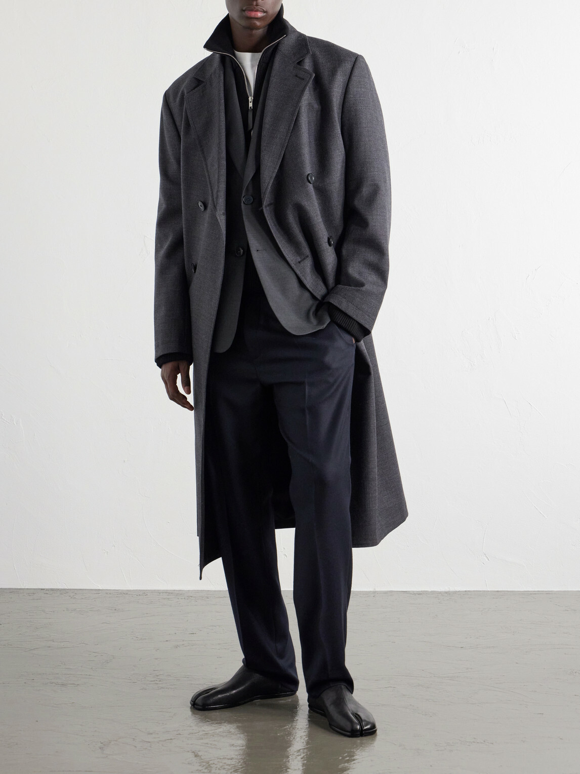 Maison Margiela - Straight-Leg Virgin Wool Drawstring Trousers - Blue