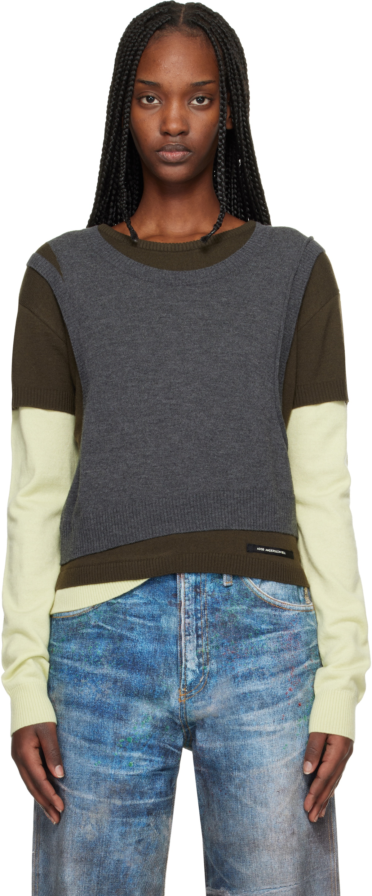 カーディガン ANDERSSON BELL MARTA STRIPE CARDIGAN Andersson Bell Marta Cardigan by Andersson Bell - Pickle
