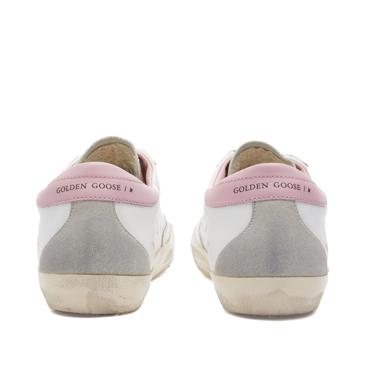 スニーカー GOLDEN  WHITE ICE AND PINK LEATHER SUPER-STAR SNEAKERS Golden Goose Super-Star Sneaker in White, Ice, & Light Pink