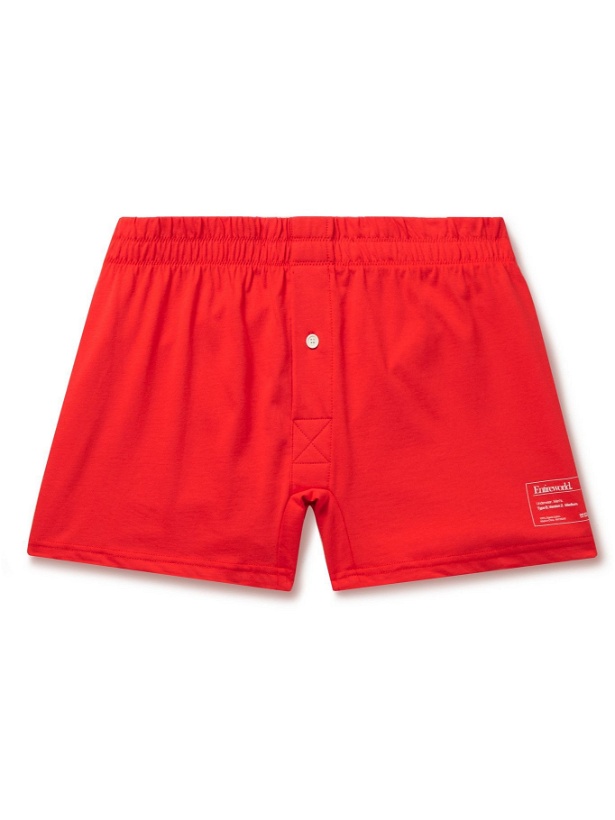 Photo: Entireworld - Type B Version 2 Slim-Fit Organic Cotton-Jersey Boxer Shorts - Red